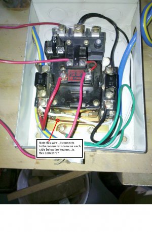 Magnetic starter- wiring an Allen-Bradley 709 3-phase starter for