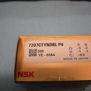 New Matched bearing set. Picture of box with part numbers.