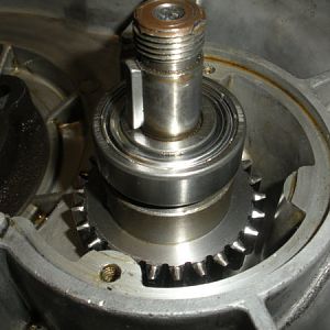 Install the complete pinion gear into the casing.