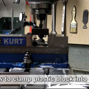 How to clamp a plastic block into a vise.