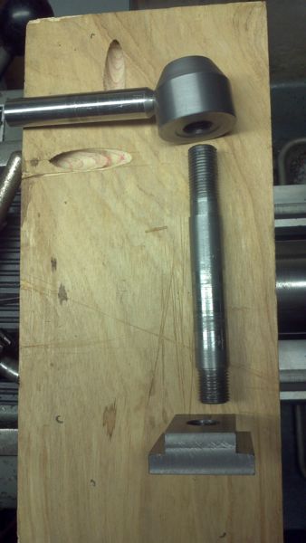 Lathe QCTP Stud and Nuts with toolless locking handle