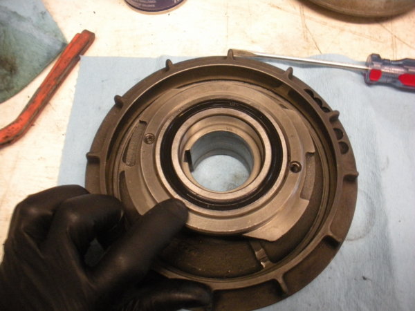 Make sure the bearing is completely flush in the brake bearing cap.