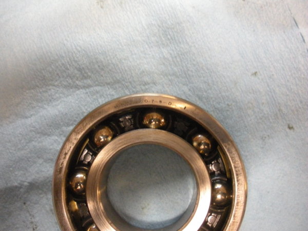 Spindle bearing showing markings of "MRC 207SD 1"