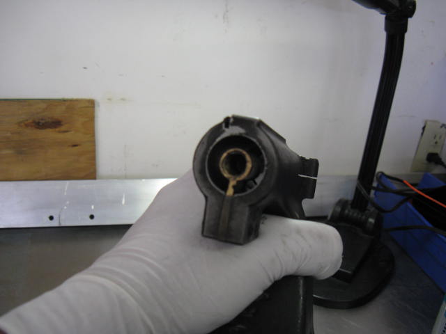 This is the brass threaded insert that the feed screw works in.