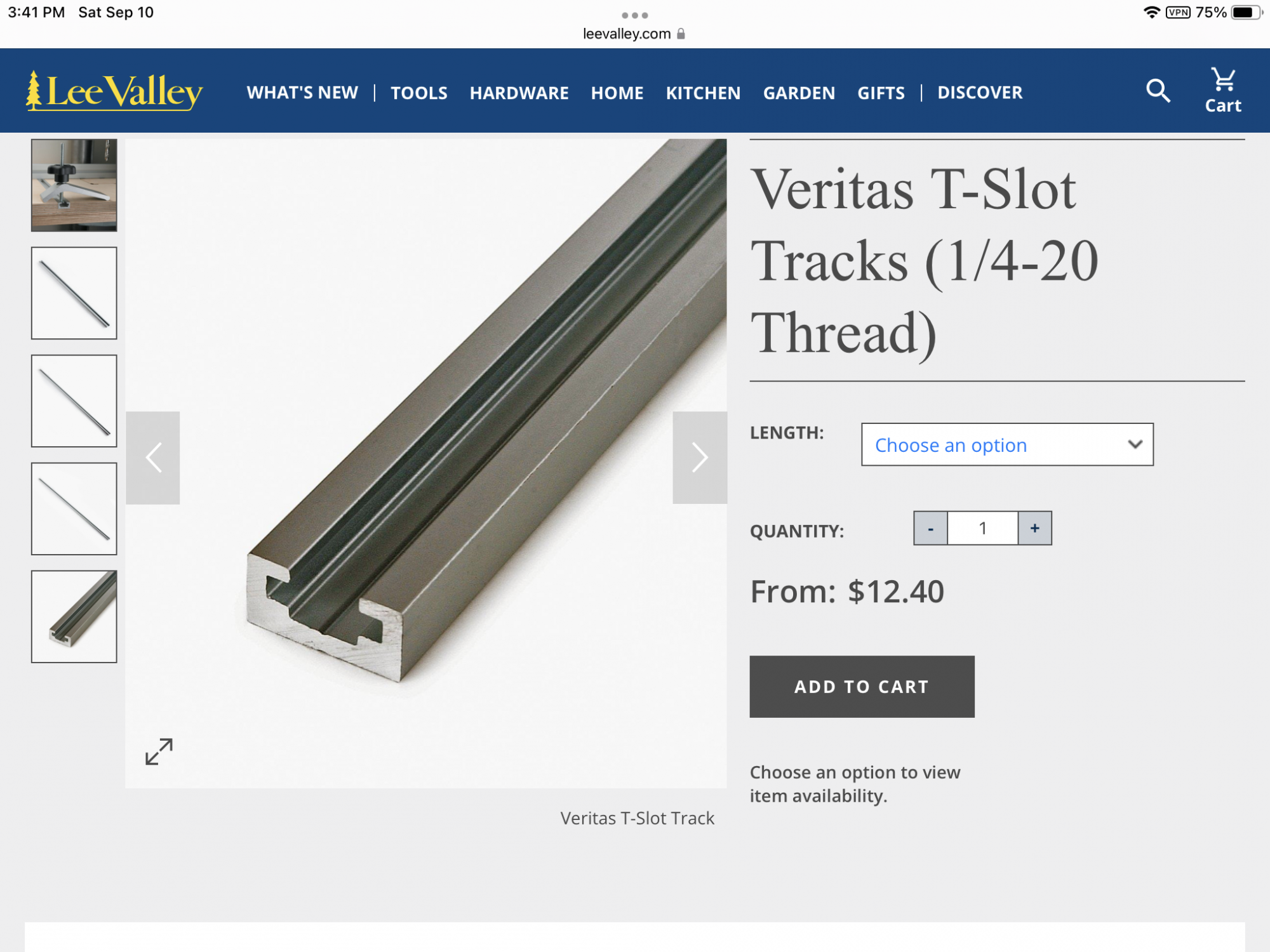 Veritas T-Slot Tracks (1/4-20 Thread)
