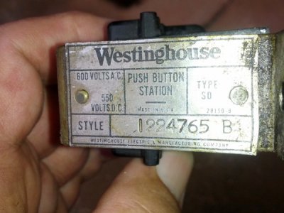 Westinghouse push button station.JPG