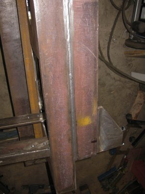 11. The two channels, front support web and motor rails welded 2 IMG_0650.jpg