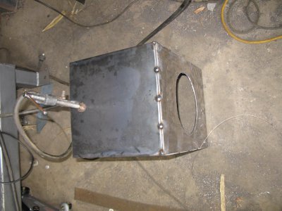 27. Motor cover tacked up for welding and hole cut out for fan IMG_0703.jpg