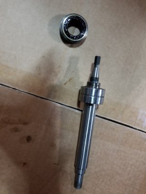 02 09 20 Gorton 375 grinder wheel shaft and bearings removed small.jpg