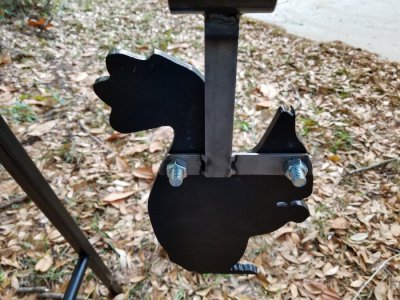 03 25 20 Steel gong stand squirrel target welds from rear small.jpg