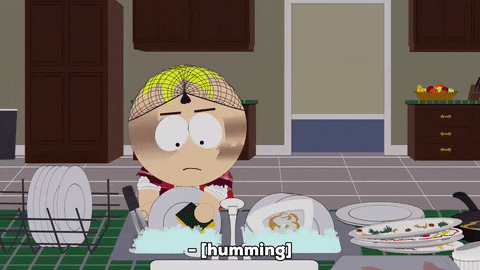 cartman washing dishes.gif