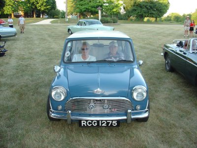 Mom and Dad in our Mini.JPG