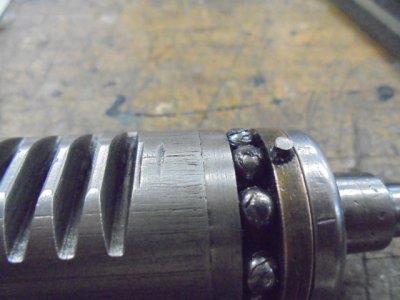 Spindle Assembled Bearinng on Bottom Showing Pin in Race.JPG