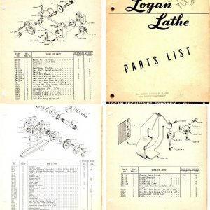 Logan Lathe Parts List  "1400"