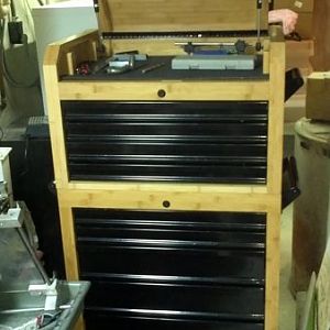 Bamboo tool chest [open]