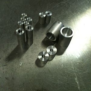 Set of parts I make for a guy in south Florida, he makes light weight sub-frame for 1st generation Hayabusa's.