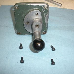 Cluster gear box cover and shift lever assembly.