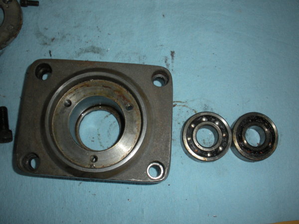 Bearing bracket and the two bearings you just removed.