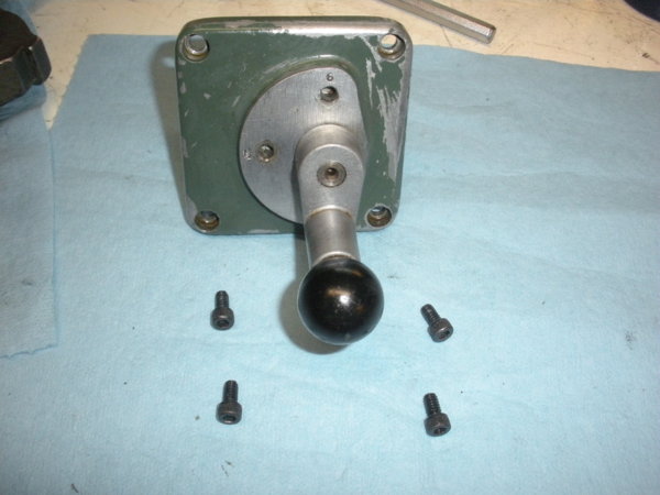 Cluster gear box cover and shift lever assembly.