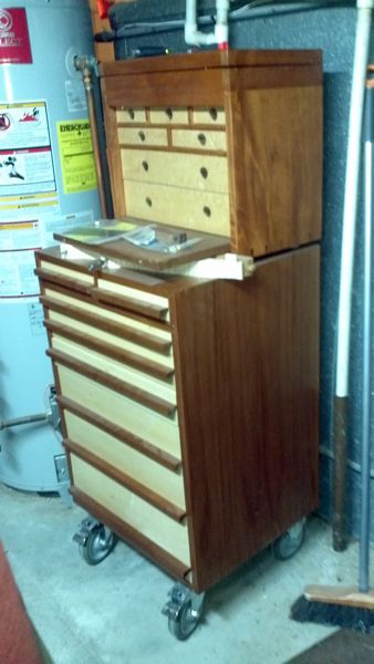 Mahogany tool chest