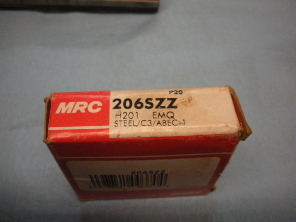 NOS Top Bearing. Box showing part numbers.