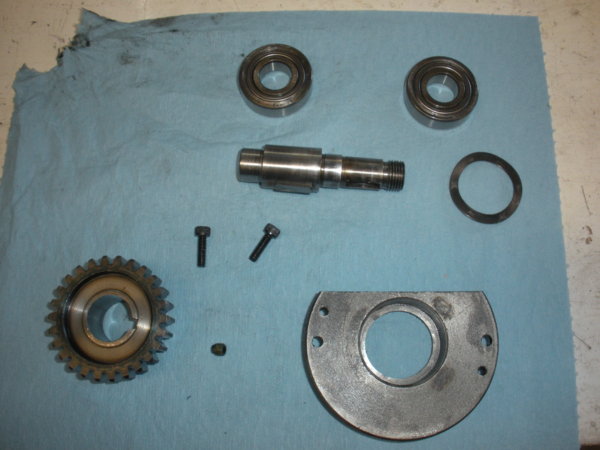 Pinion gear assembly with cover.