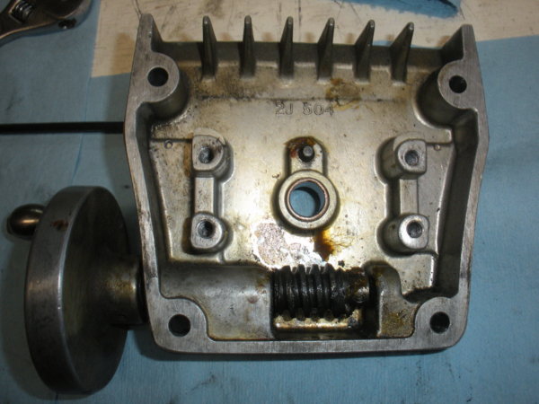 Speed change assembly with the bearing block removed.