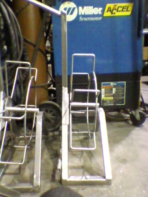 This is a wire cart for a fiberoptic cable camera. All stainless.