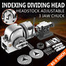 BS-0 Precision Dividing Head With 5 3-jaw Chuck & Tailstock For CNC Milling USA